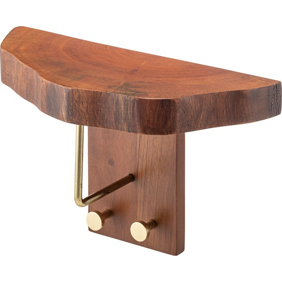 タオルハンガー タオル掛け タオルホルダー 壁掛け 収納 収納棚 木製 天然木 ブラウン マホガニー材 マホガニー 木 おしゃれ シンプル ナチュラル 北欧 カントリー カントリー調 ゴールド 金 金 5,514円