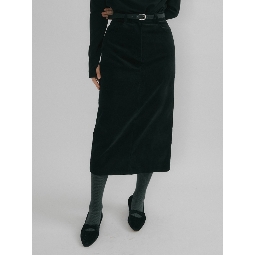 REORG OSON シルキーミディスカートブラック