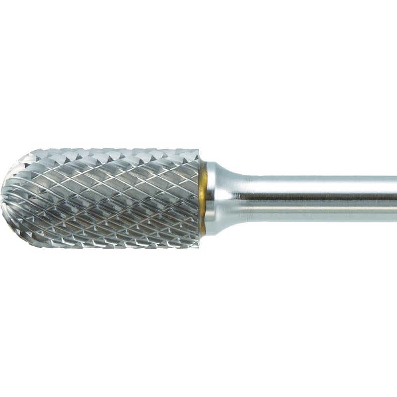 トラスコ中山　超硬バー 先丸円筒型 Φ12.7X刃長25X軸6 ロング ダブル　TB2C127L150