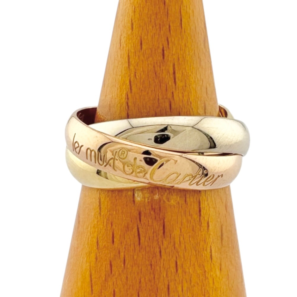 カルティエ トリニティ リング 指輪 6号 18金 K18イエローゴールド CARTIER 中古 美品