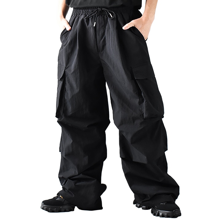 シャカシャカ パンツ シャカシャカ カーゴ パンツ ダボダボ パンツ ダボパン メンズ ワイドパンツ 大きいサイズ 男性 ストリート カーゴパンツ おしゃれ ゆったり 裾絞り 極太ワイド メンズパンツ