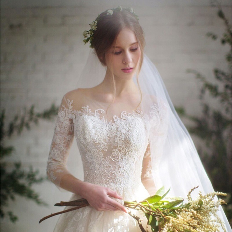 結婚式ワンピース 着痩せ お呼ばれワンピース ウェディングドレス 結婚式ワンピース 結婚式 ワンピース 新しい花嫁のメインガーゼ 結婚式ワンピース お呼ばれ 小さくてスリムなトレインウェディングドレス