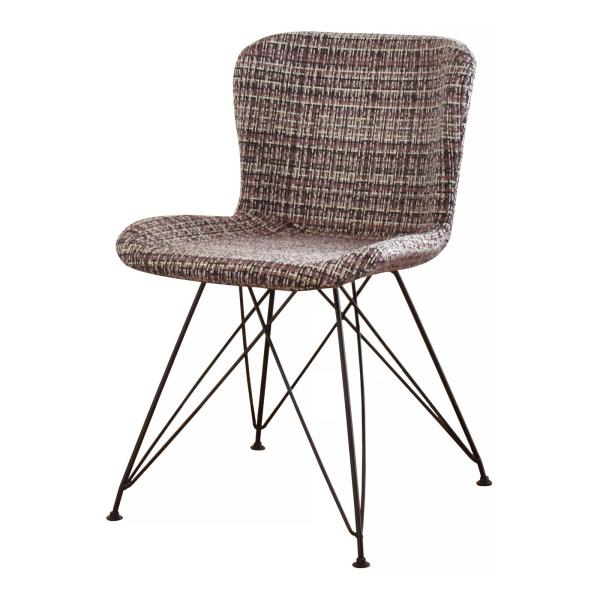 ダイニングチェア 椅子 おしゃれ ミッドセンチュリー 北欧 ファブリックシートチェア いす イス ピンク