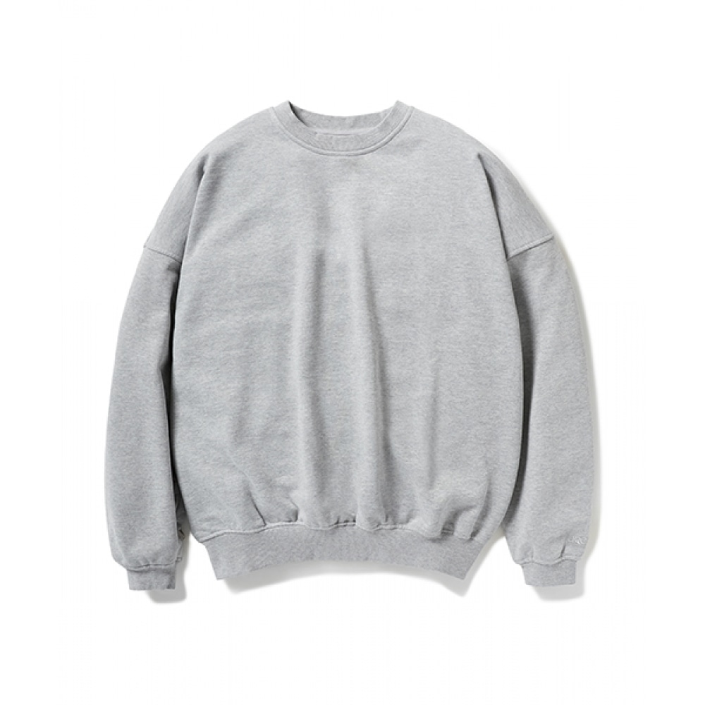 FLUKEヘビーウェイトガーメントウォッシュマンツーマンTシャツグレーFMT500