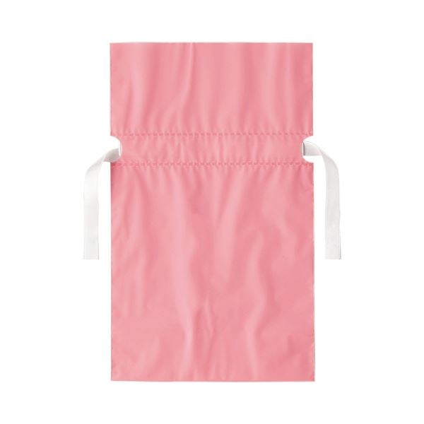 （まとめ）店研創意 ストア・エキスプレス 梨地リボン付ギフトバッグ ピンク 17cm 1パック（20枚） (×10セット)