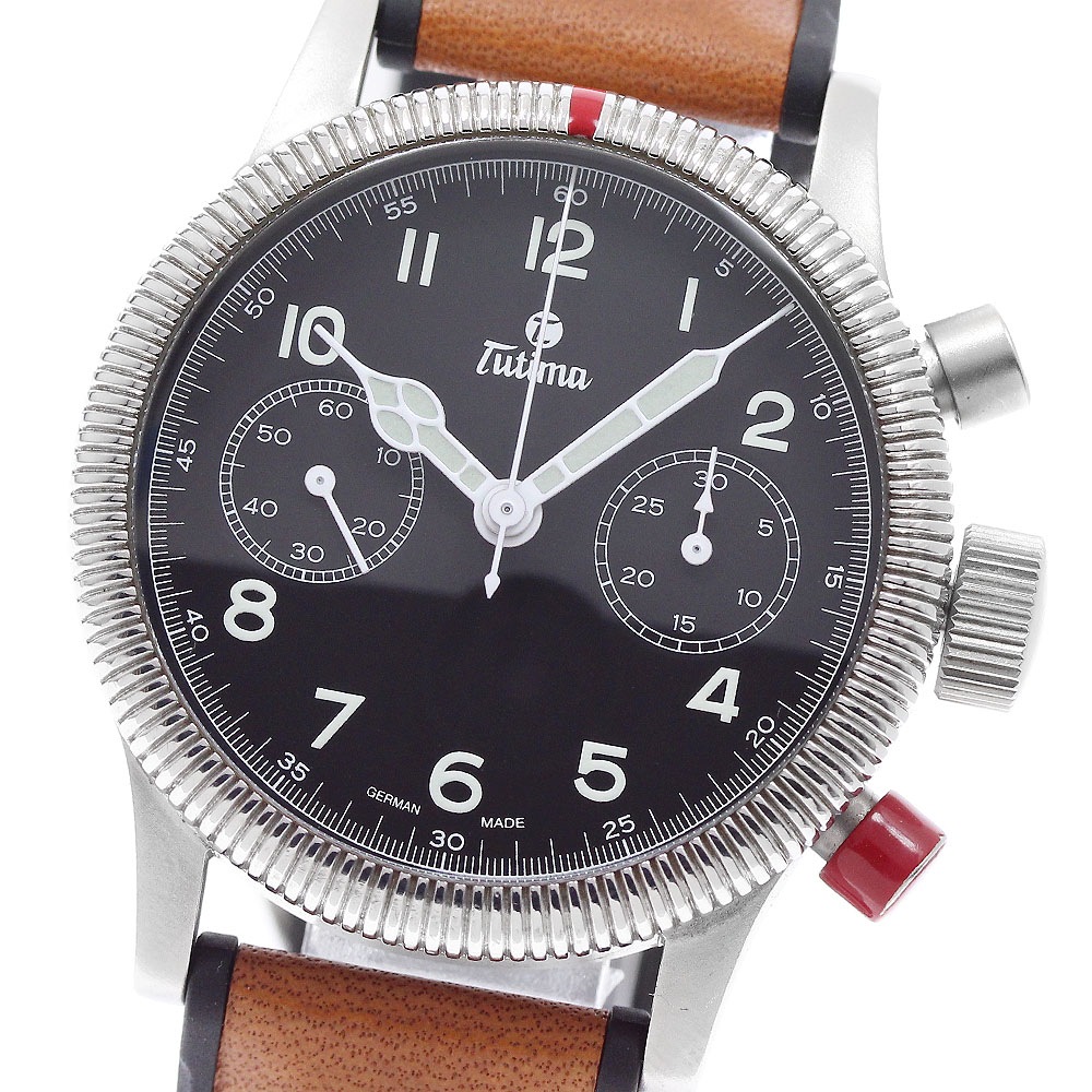 チュチマ TUTIMA 783 フリーガー クロノグラフ 手巻き メンズ 良品 _956852【中古】