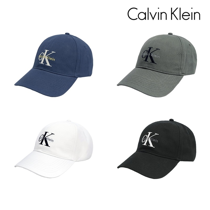 CK シグネチャー モノグラム 刺繍ロゴ ボールキャップ