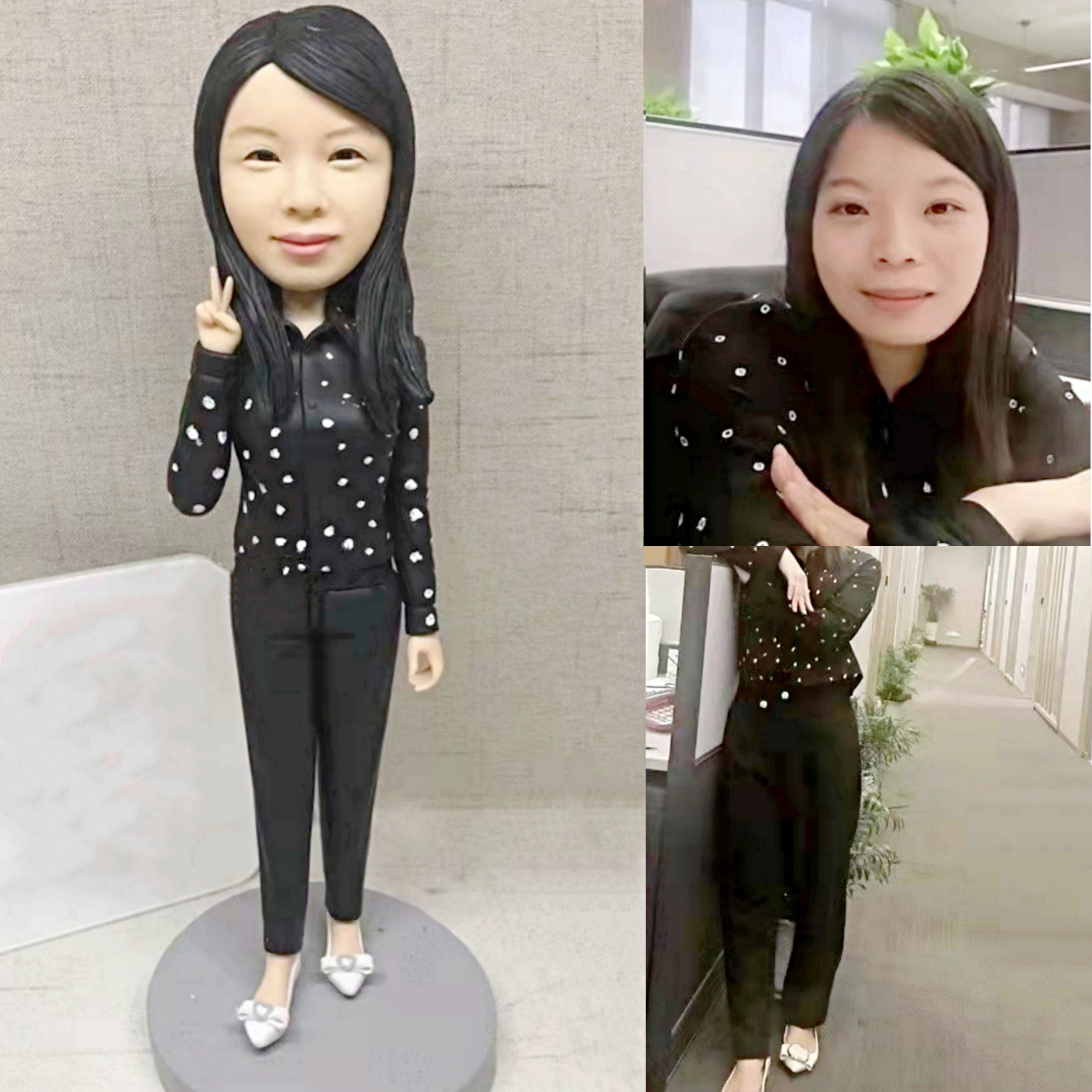 【オーダーメイド】3D肖像画 似顔絵 人形 フィギュア 彼氏 彼女 誕生日 ケーキトッパー 記念日 カップル 友達 プレゼント