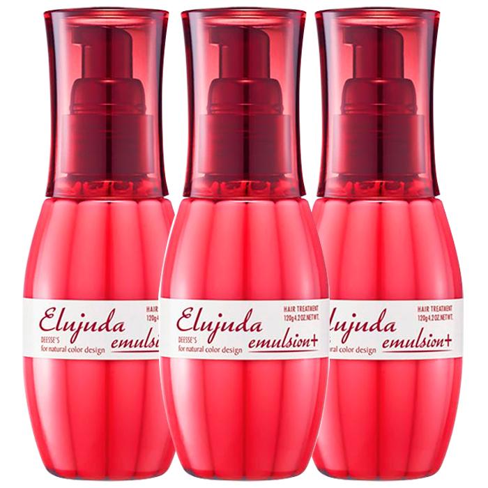 【お得3個セット】ミルボン エルジューダ エマルジョン+120g 普通太い髪用 洗い流さないトリートメント メガ割 乳液 ヘアケア 美容室 サロン専売品 アウトバス ヘアパック ダメージケア ヘア