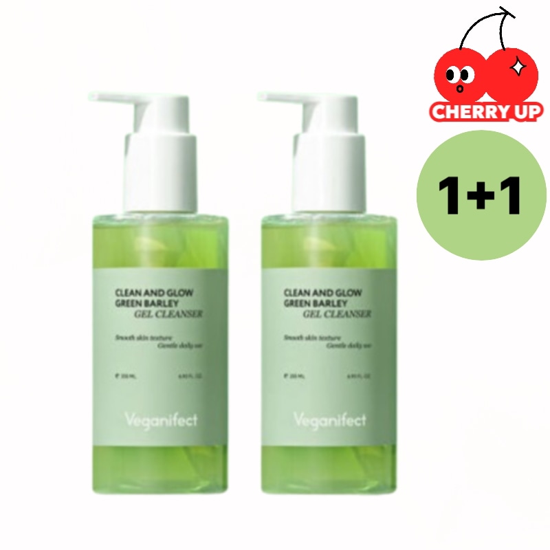 【正規品】VEGAN EFFECT 青麦ジェルクレンザー 205ml+205ml 弱酸性 角質ケア ラハ配合 皮脂・水分バランスジェルクレンザー 約酸性 肌バリア 洗顔 韓国ビーガン コスメ LHA