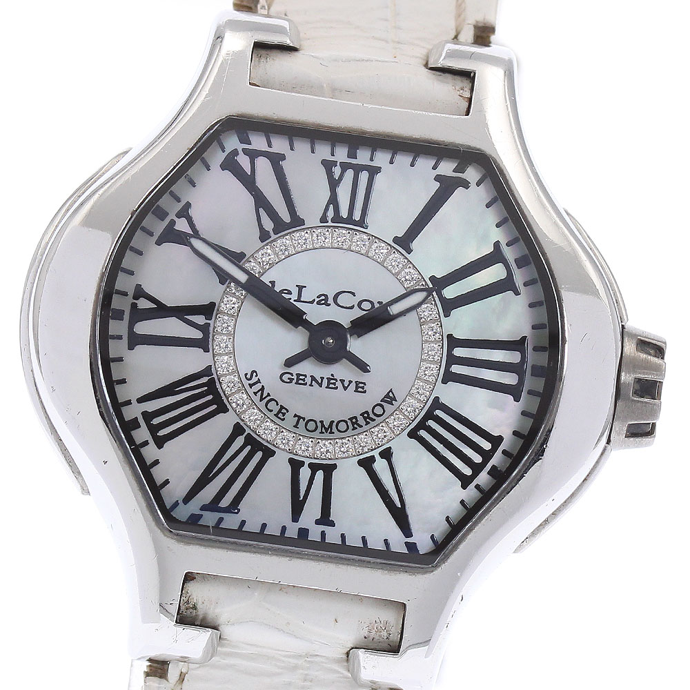 ドゥラクール deLaCour WAST2613-1672 リープXS ダイヤ クォーツ レディース 保証書付き_878557【中古】