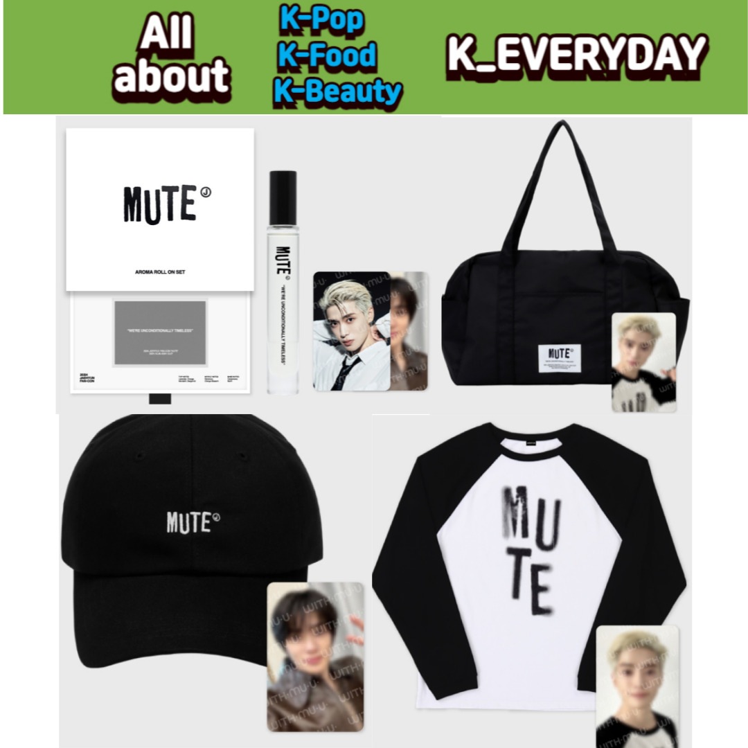 JAEHYUN - 2024 JAEHYUN FAN CON [MUTE] OFFICIAL AROMA ROLL ON/BALL CAP/TRAVEL BAG/RAGLAN LONG SLEEVE