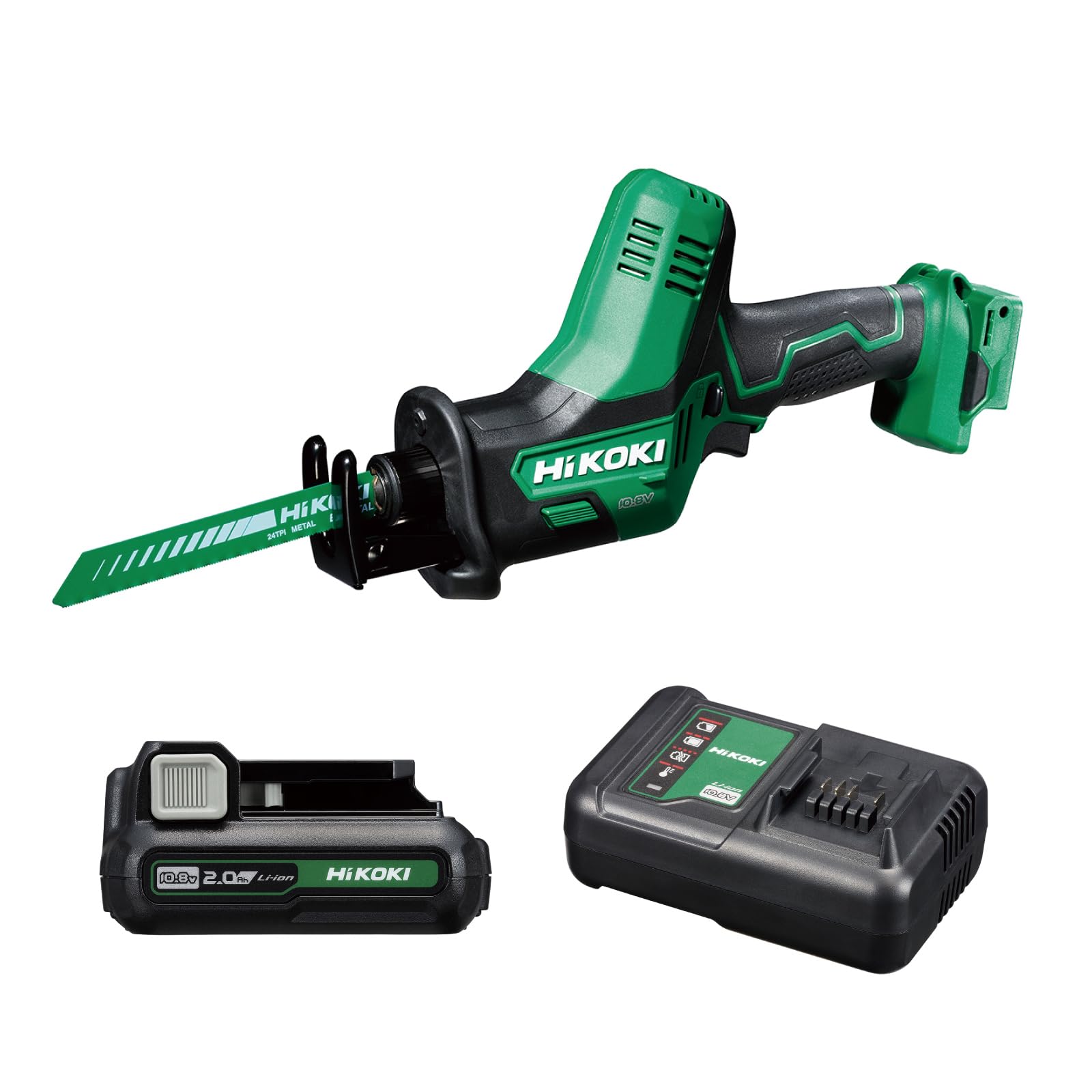 HiKOKI(ハイコーキ) 10.8V 充電式 セーバソー レシプロソー CR12DA 2.0Ah蓄電池・充電器付 ケース別売 CR12DA(BS)