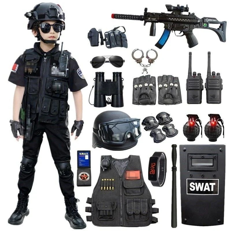 子供用おもちゃセット 誕生日プレゼント 男の子一式セット アウトドア拡張服 半袖警察官 ハロウィン