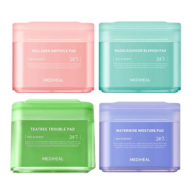 Qoo10] メディヒール スクエアトナーパッド100枚 4種 ティ