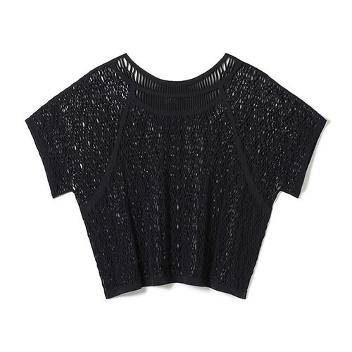 【ノーソーイングニット】ランダムメッシュニットTシャツ ヨガ ウィメンズ 256303-7544-52-009