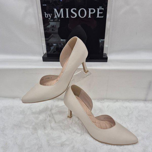 By 女性 サイドオープン パンプス 112HT431DS001 IVORY 1 JJ