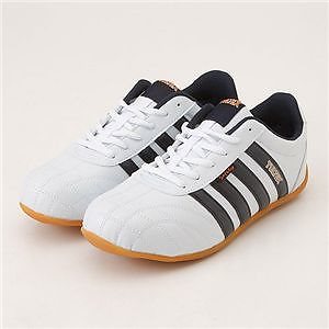 バイカー鋼製 アイアントゥ合皮スニーカー ホワイト/ネイビー AR-1760 26cm