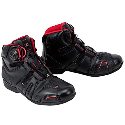 RSタイチ(アールエスタイチ) ドライマスター BOAライディングシューズ 防水 ブラック/レッド 27.0CM [RSS006]