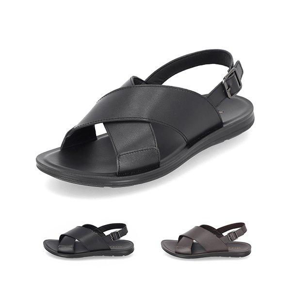 マッツ メンズ 牛革 Xストラップ サンダル 2cm LCMW04M326