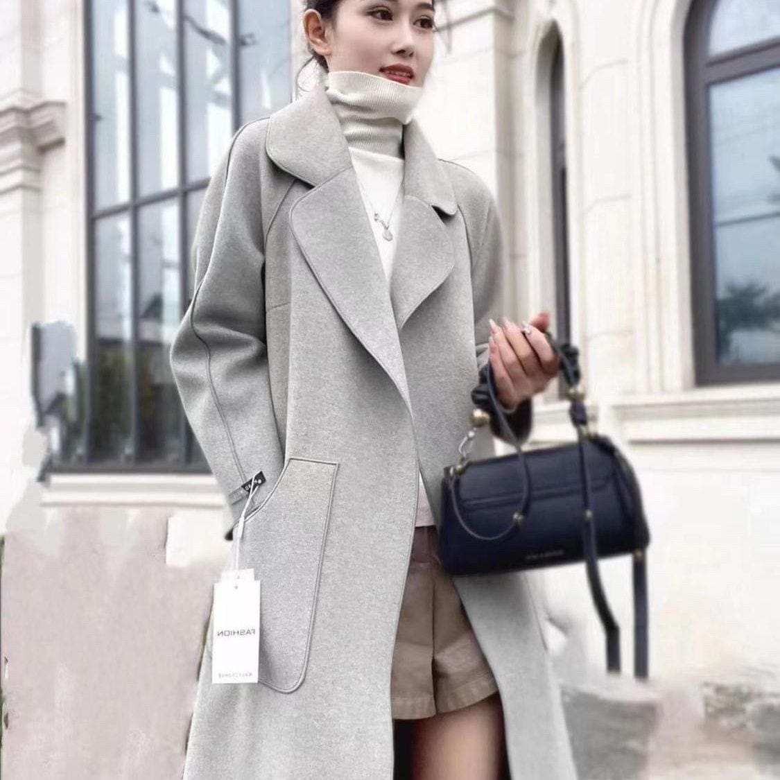 人気なトレンチコート スプリングコート ロング コンサバ 着痩 ジャケット スプリング コート ラシャコート 大人っぽチェスターコート ジャケット レディース 2024春コート