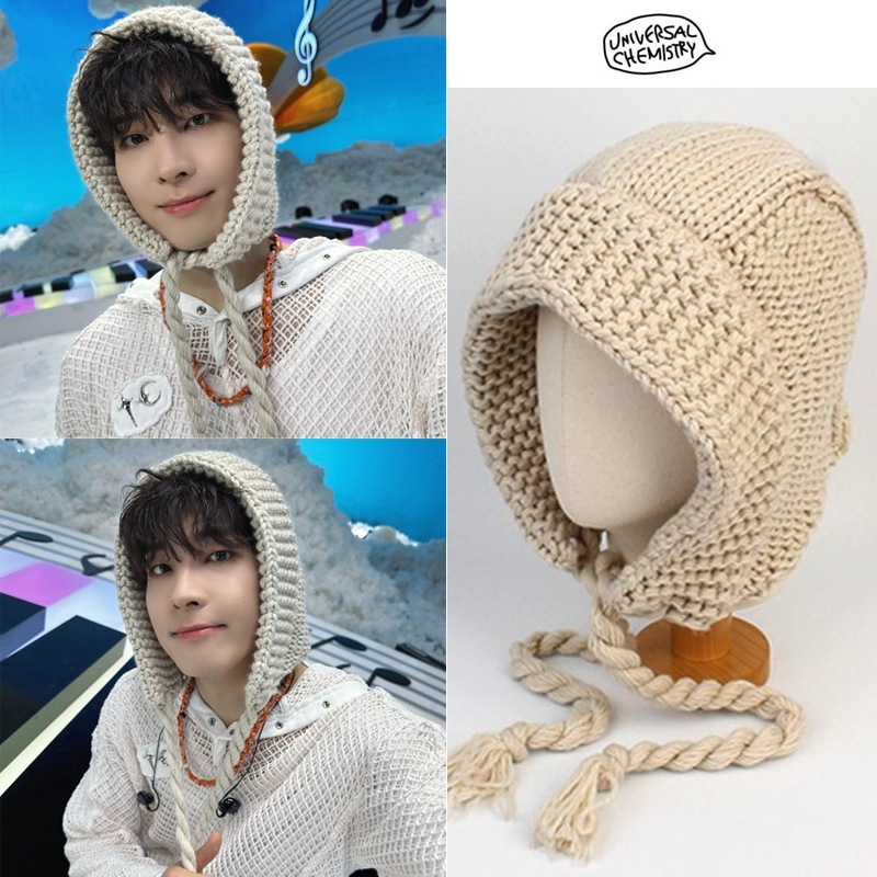 AEAE★韓国★人気★Angora Ribbon Beanie 2色 リボン aeae】 ANGORA RIBBON BEANIE : BLACK ニット帽