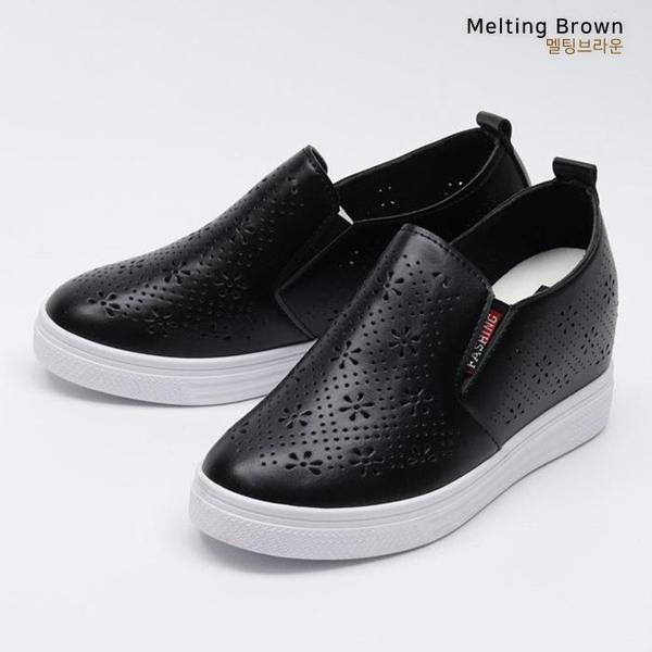 レディース 厚底 スニーカー パンチング スリッポン J19