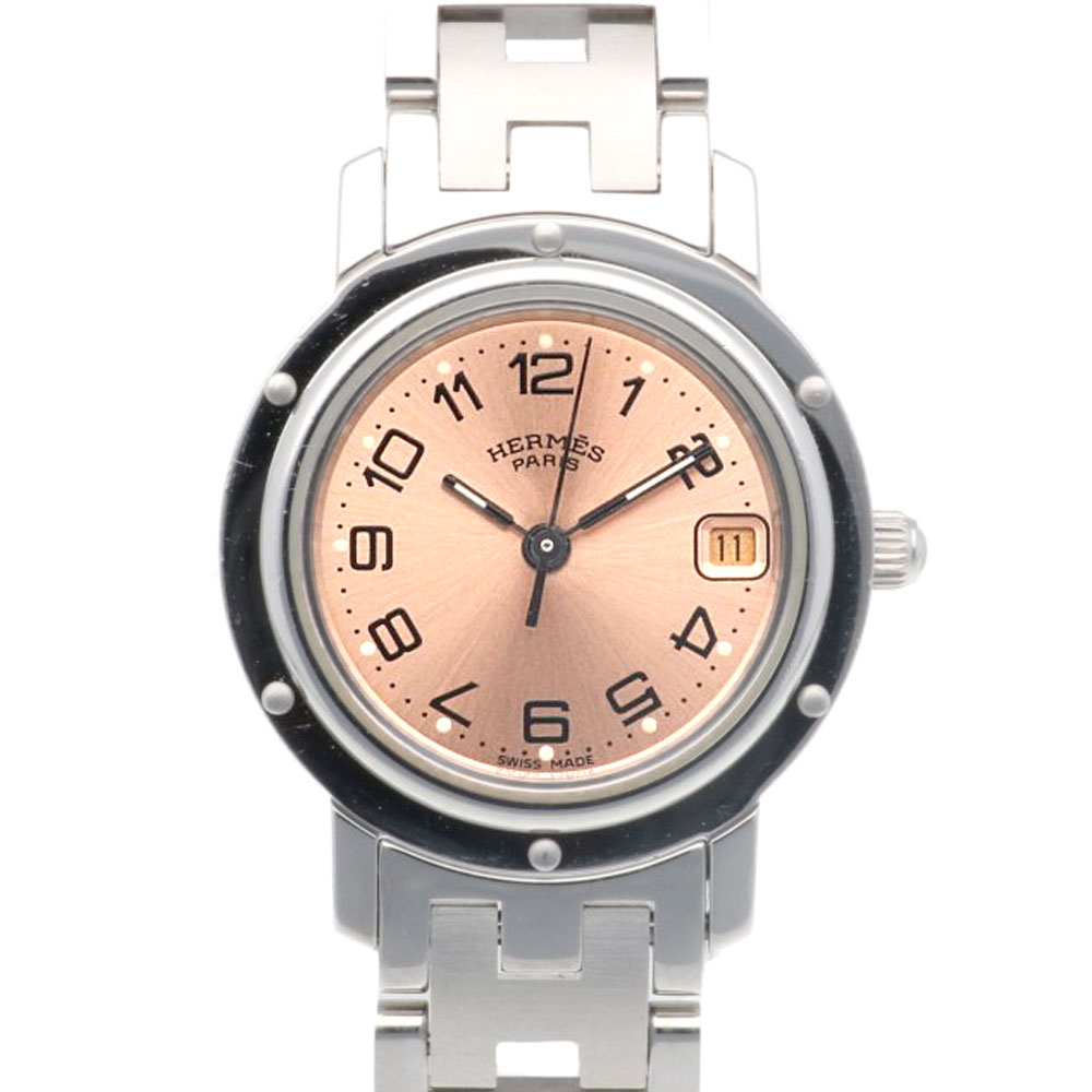 エルメス クリッパー 腕時計 ステンレススチール CL4.210 クオーツ 1年保証 HERMES 中古