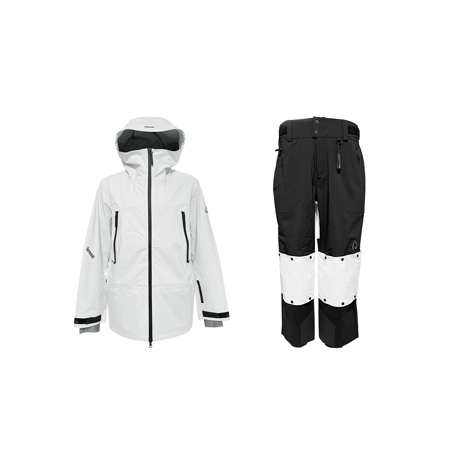 スキーウェア ジャケット パンツ set MOGUL3L H.Sel ID11741-45 ホワイト / ブラック 25-26