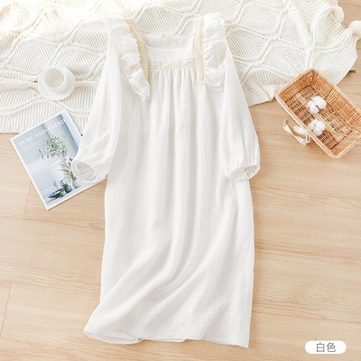 ワンピース ルームウェア パジャマ 膝下 襟なし ワイド デザイン 美ライン ニュアンス レース 伸縮性 モダール カラバリ かわいい 大人可愛い きれいめ シンプル カジュアル 大人 上品 おしゃれ