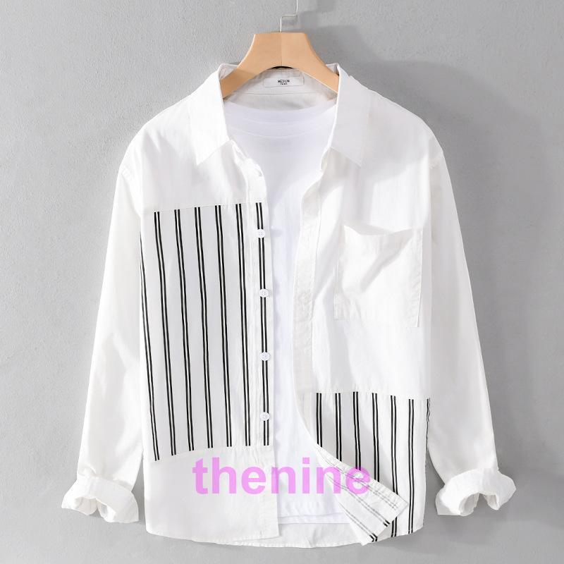 メンズ シャツ カジュアルシャツ 長袖シャツ 開襟シャツ ビジネス 通勤 スリム メンズファッション 春 秋