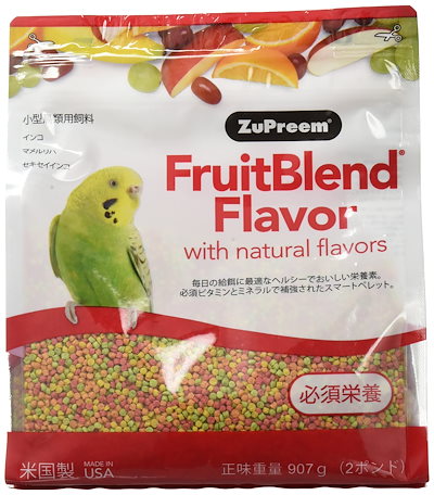 他サイト： ズプリーム (ZuPreem) フルーツブレンド S セキセイ・パラキート(小型インコ) 907g (日本語バージョン) フルーツ 907グラム (x 1)の商品画像