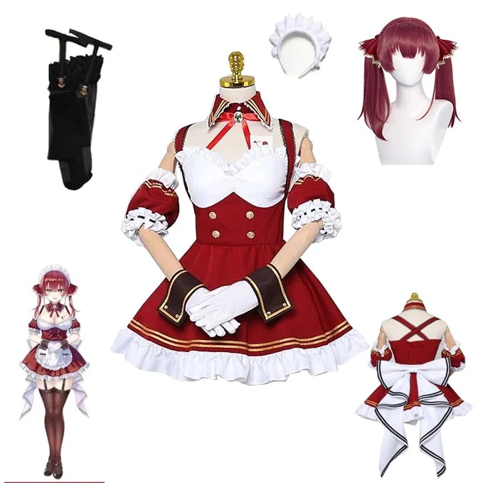 ホロライブ 宝鐘マリン コスプレ衣装 メイド服 ほうしょうまりん コスプレ 衣装 バーチャルYouTuber ハロウィン クリスマス 忘年会