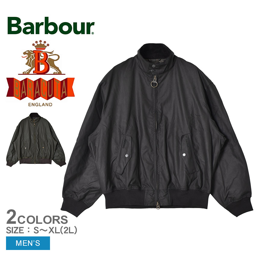 WAX JACKET MWX2327 メンズ BARACUTA バラクータ コラボ MA-1 アウター ジャケット ブルゾン 上着 ワックスコットン 防寒 ポケット 長袖 無地 チェック
