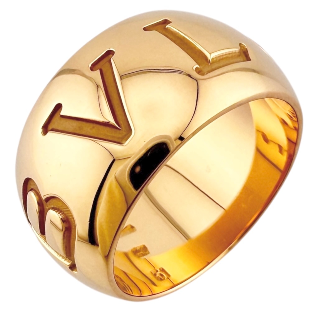 ブルガリ モノロゴ リング 指輪 10号 18金 K18ピンクゴールド BVLGARI 中古 美品