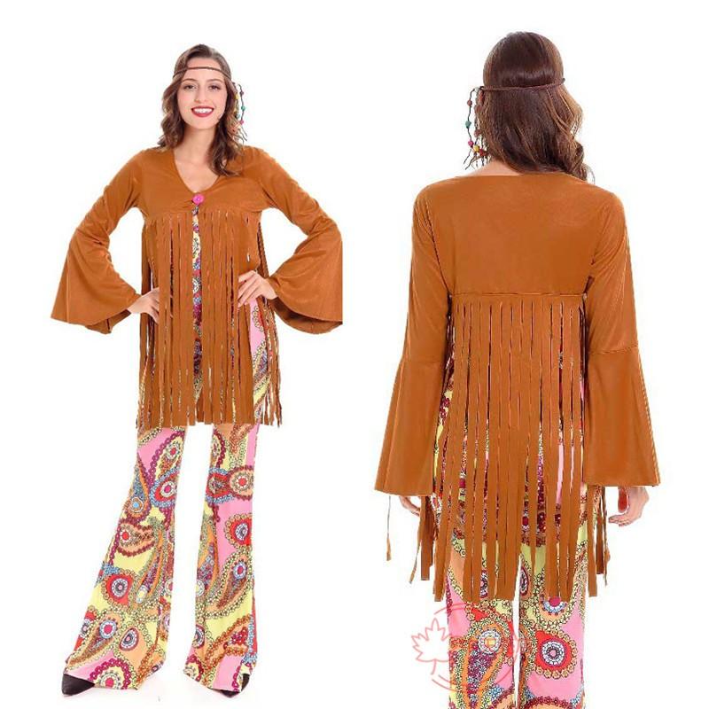 【激安開催！】万聖節 コスチューム ヒッピー コスプレ hippie ハロウィン バー 欧米風 大人用 パーティーグッズ 変装 演出衣装 イベント変装