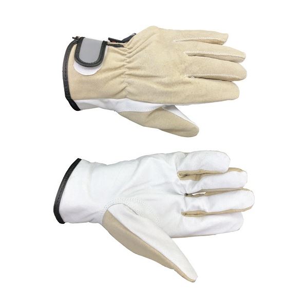 （まとめ）三重化学工業 ミエローブ ニュークレスト M ホワイト/ベージュ 1双[x5]