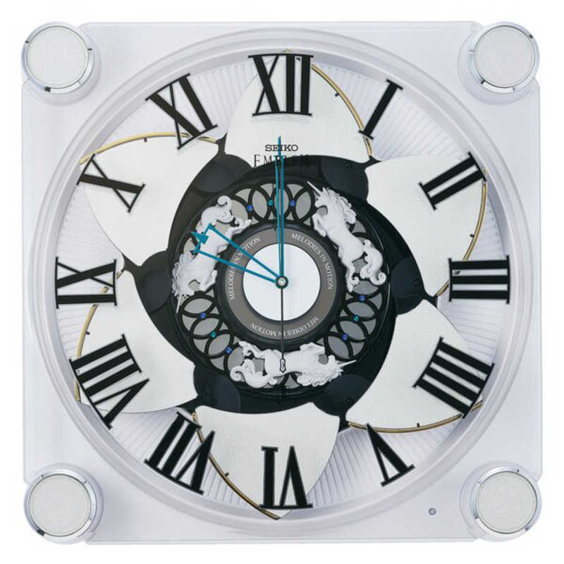 セイコー　からくり時計 ( エムブレム) ［電波自動受信機能有］ 白パール　HS446W
