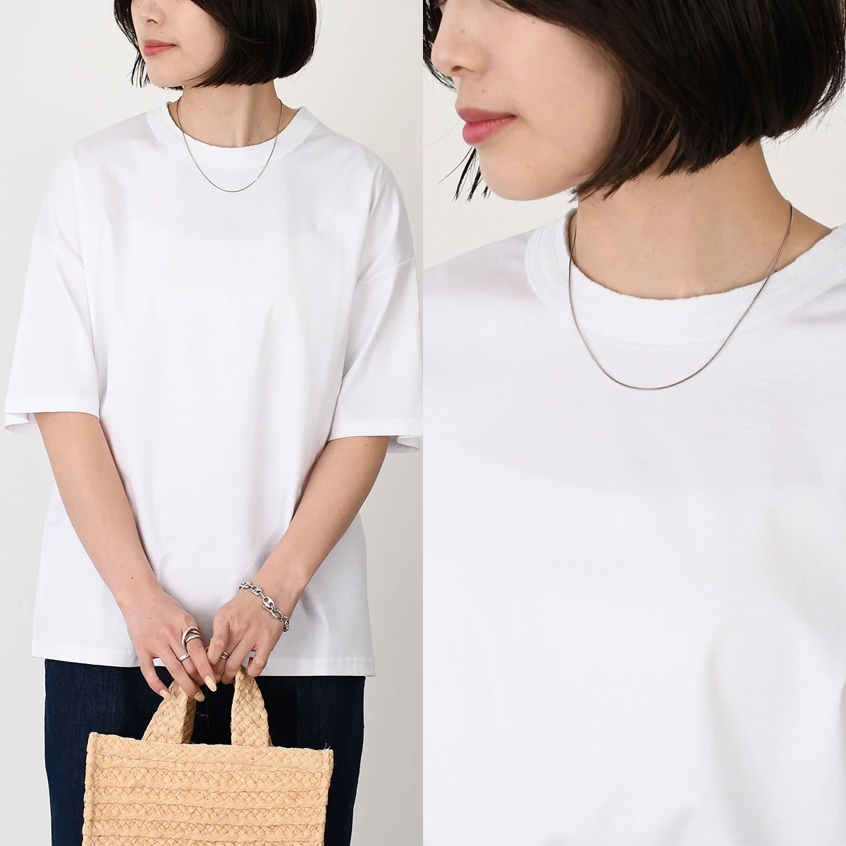 トップス Jill Loose fit Tシャツ COGAD F26182 レディース WHITE ホワイト 白 半袖 春 夏 ギフト おすすめ 無地 ロゴ シンプル