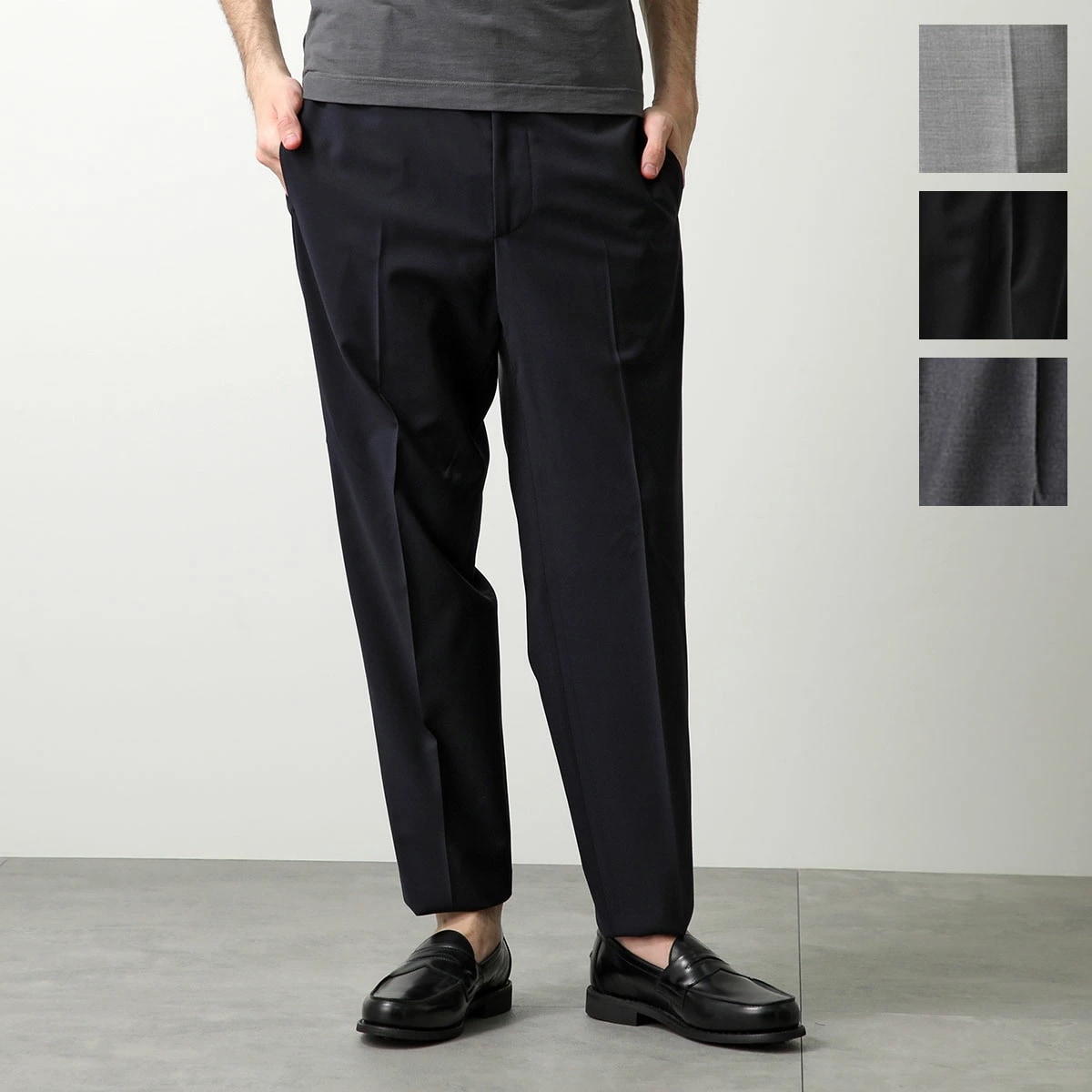 TAGLIATORE タリアトーレ パンツ P-GARCON 180019 メンズ テーパード ウールブレンド 無地 ストレッチ カラー4色