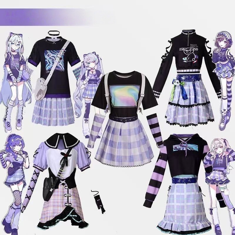 【Azuiblc】 プロセカ 宵崎奏 朝比奈まふゆ 暁山瑞希 東雲絵名の衣装 コスプレ衣装　オリジナル ダークデコラ・スイートガール プロジェクトセカイ　舞台服　衣装