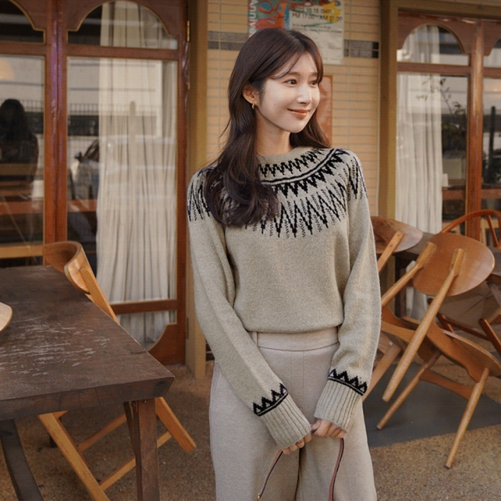 クリック＆ファニーメレブノルディックニット