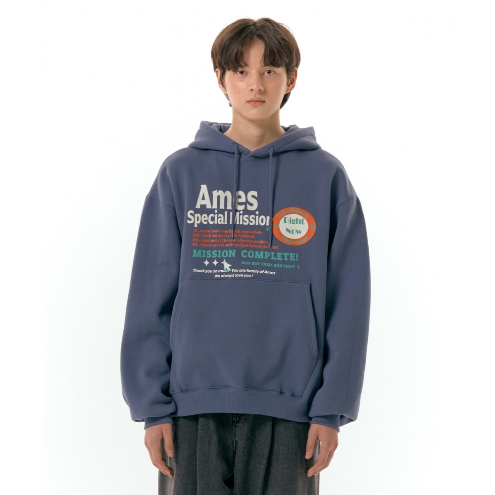 AMES-WORLDWIDE NEW ミッション パーカー ネイビー