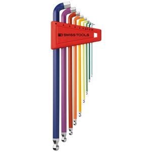 PB SWISS TOOLS 2212LH-10RB レインボーショートヘッド六角セット（パックナシ）手動工具