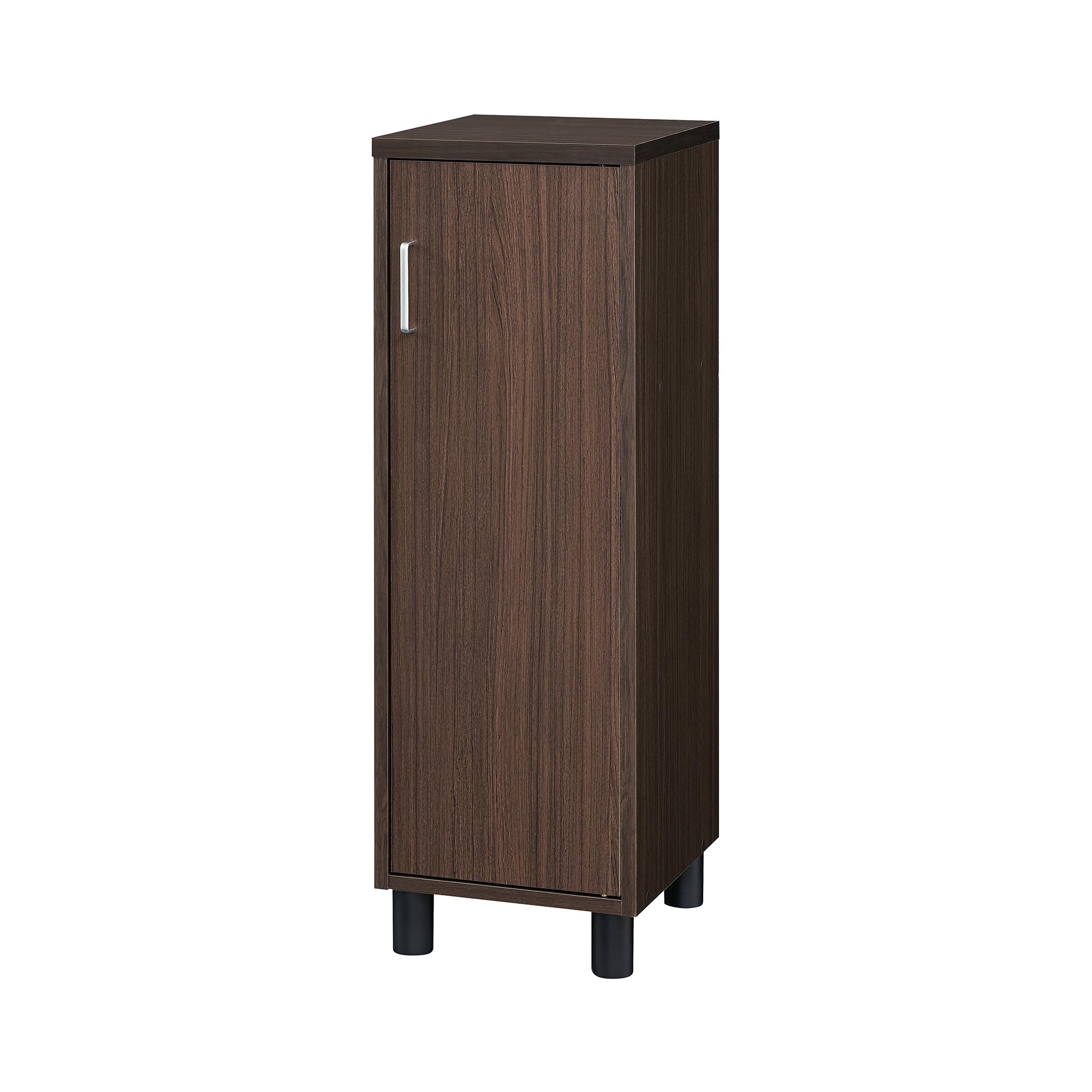 白井産業 下駄箱 シューズボックス 玄関収納 木製 隙間 ちょい足しにぴったりな幅約33cmのコンパクトサイズ 約6足収納 ダークブラウン木目柄 ベーシックデザイン 幅32.8×奥行36.4×高さ99