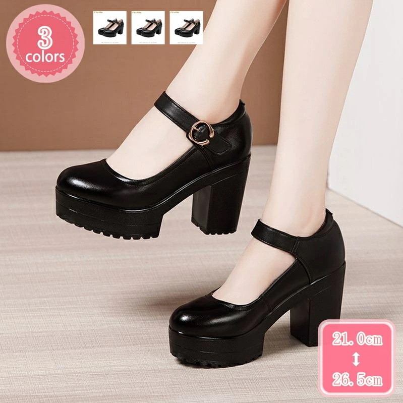 777円OFFクーポン 10cmヒール 厚底 パンプス ハイヒール チャンキーヒール ストラップ ハイヒール パンプス アンクルストラップ 太ヒール 柔らかい 痛くない キャバパンプス おしゃれ プラ