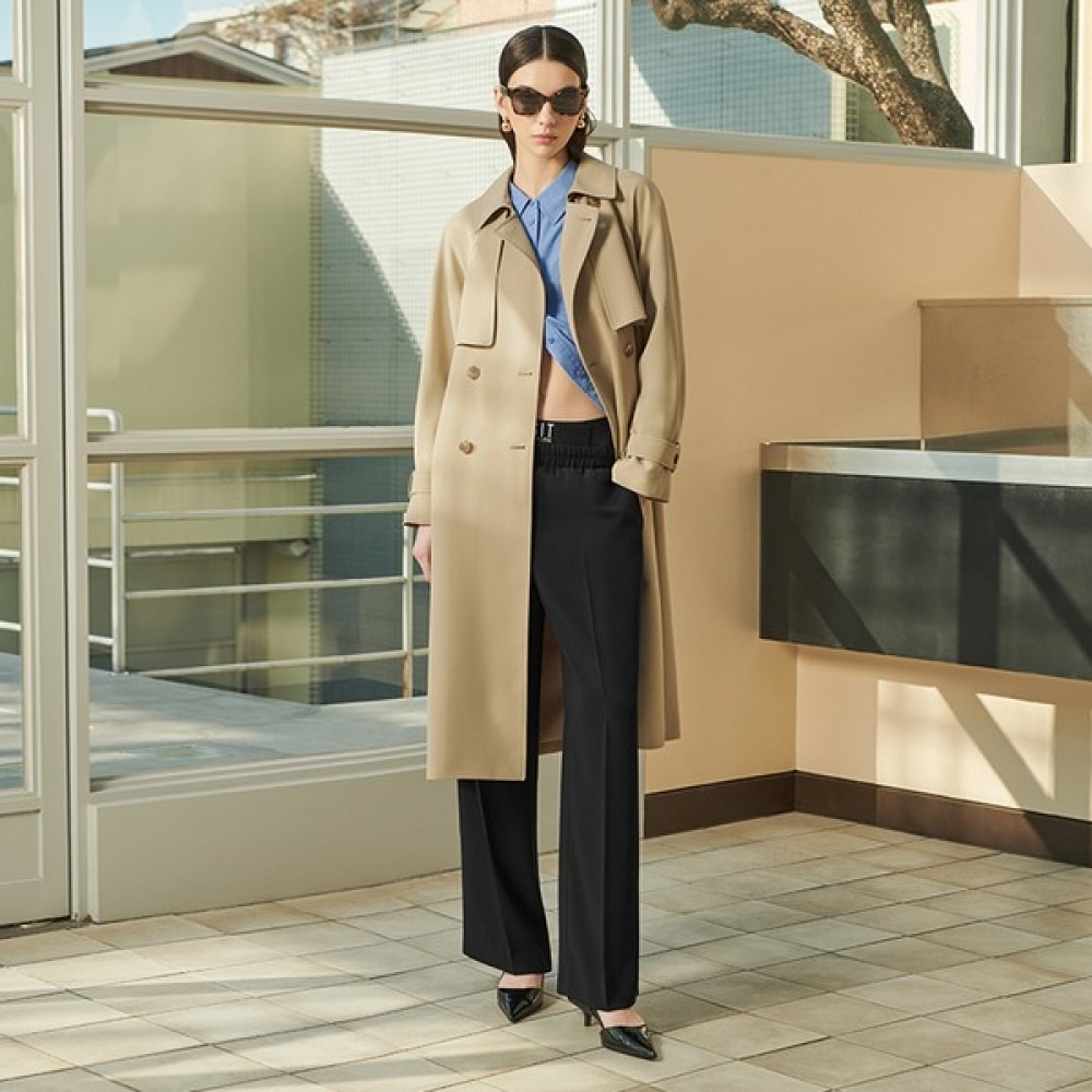 （ニューヨーク訪問）スリムコージーシルエットポリトレンチコート（VA2BB92）