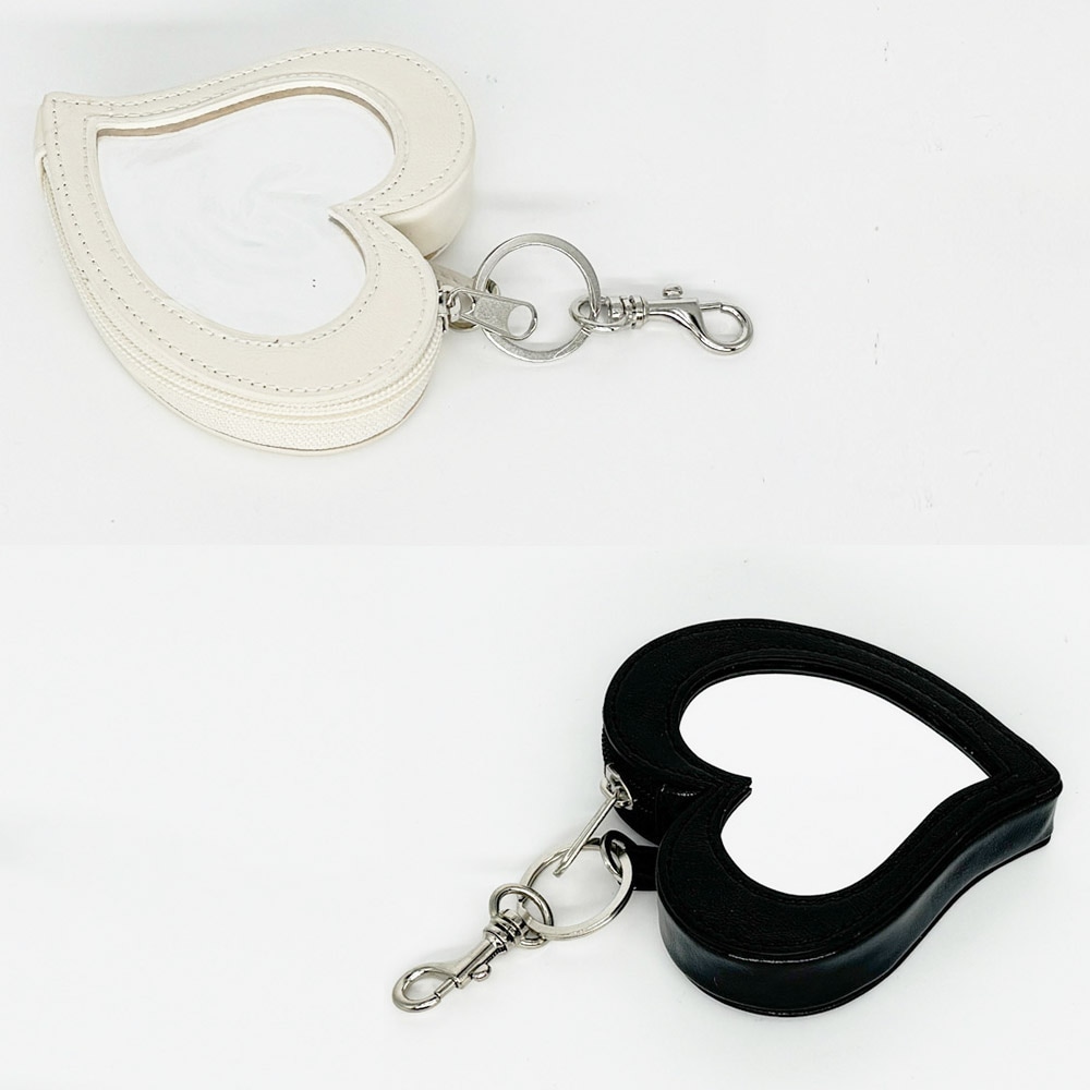 Heart Mirror Keyring Pouch