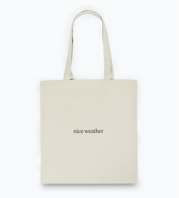 [Nice Weather] LOGO TOTE BAG (NATURAL)