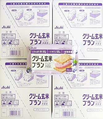 ［２４個セット］クリーム玄米ブラン ブルーベリー 2枚×2個包装×２４個 1個 (x 24)